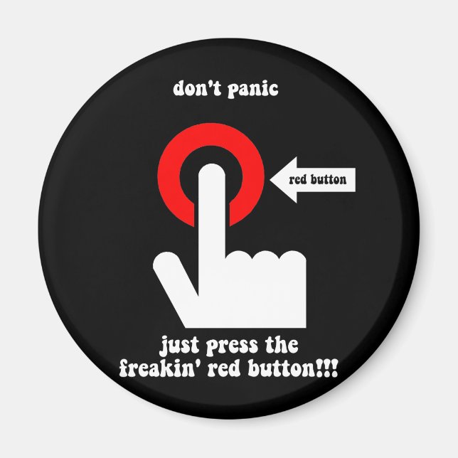 lustige Panik Magnet (Vorne)