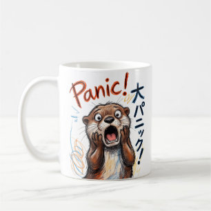 Lustige Panik-Otter-Meme Kaffeetasse
