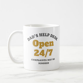 Lustige Papa-Hotline 24/7 geöffnet Kaffeetasse