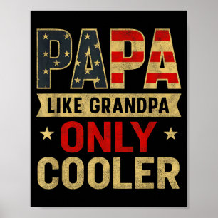 Lustige Papa-Kunst für Opa von Enkelkindern zum Va Poster