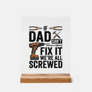 Lustige Papa-Reparatur-Tool-Quote-Vektor-Design_ Acrylschild
