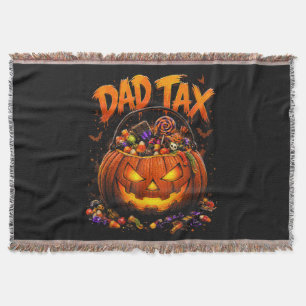 Lustige Papa-Steuer Halloween-Kürbis Decke