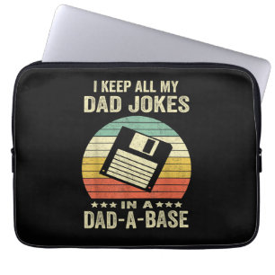 Lustige Papa-Witze für Männer in dad-a-Base Laptopschutzhülle