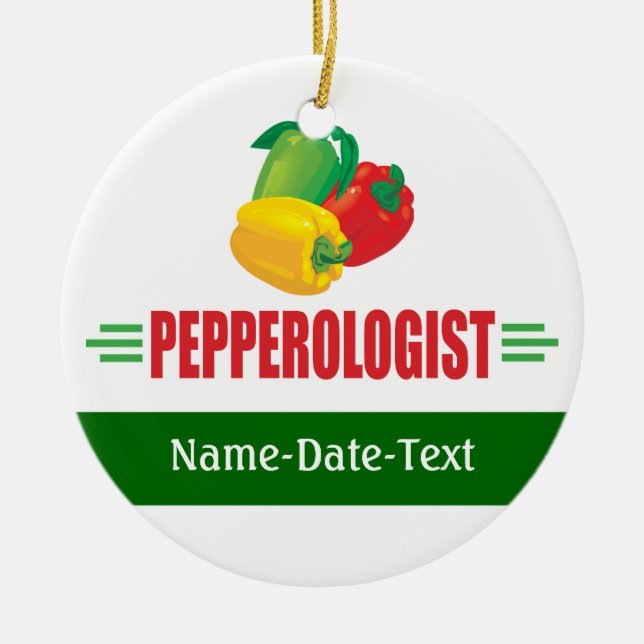 Lustige Paprikaschoten Keramik Ornament (Vorne)