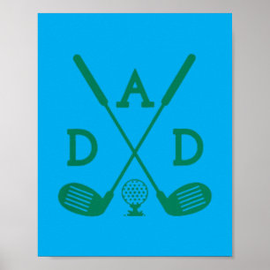 Lustige Par Dad Golf passende Golf Zitat Party Poster
