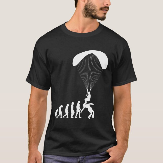 Lustige Paragliding Evolution Paragleiter Fallschi T-Shirt (Vorderseite)
