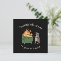 Lustige Parodie Müllcontainer Feuer Waschbär Psych