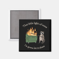 Lustige Parodie Müllcontainer Feuer Waschbär Psych