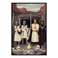Lustige Parodie von Sir Lancelot und Tim dem Zaube