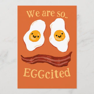 Lustige Party-Einladung zum Frühstück mit Speck un Einladung