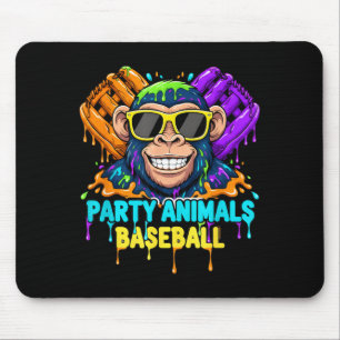 Lustige Partytier Baseballaffe Sommer Spaß Mousepad