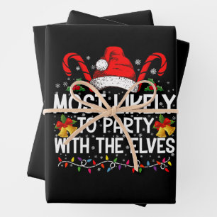 Lustige passende Weihnachten Aller Wahrscheinlichk Geschenkpapier Set