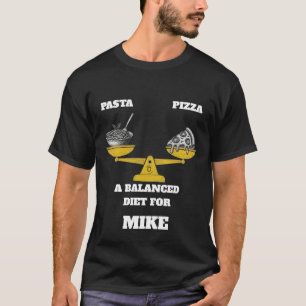 Lustige Pasta und Pizza ausgewogene Ernährung Pers T-Shirt