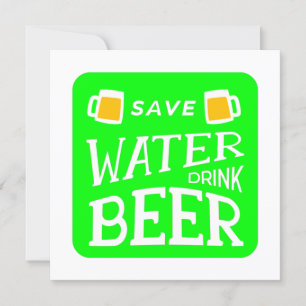 lustige Patricks rettete Wasser trinken Bier Einladung