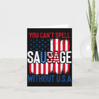 Lustige patriotische Wurst USA BBQ Amerikanische F Karte