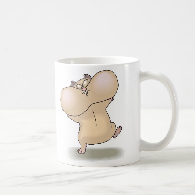 lustige pausbäckchen Hamster Kaffeetasse (Rechts)