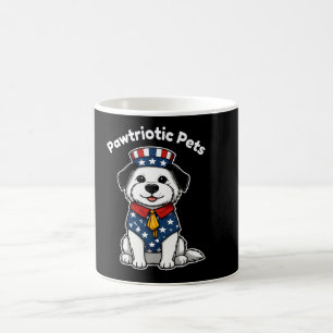 Lustige Pawtriotische Haustiere – USA-FlaggeKlassi Kaffeetasse