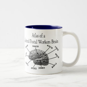 Lustige pensionierte Postarbeitskraft-T - Shirts Zweifarbige Tasse