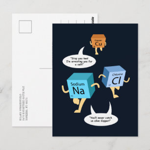 Lustige Periodensystem Chemie Humor Benutzerdefini Postkarte