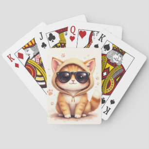 Lustige Perser-Kawaii-Katze Spielkarten