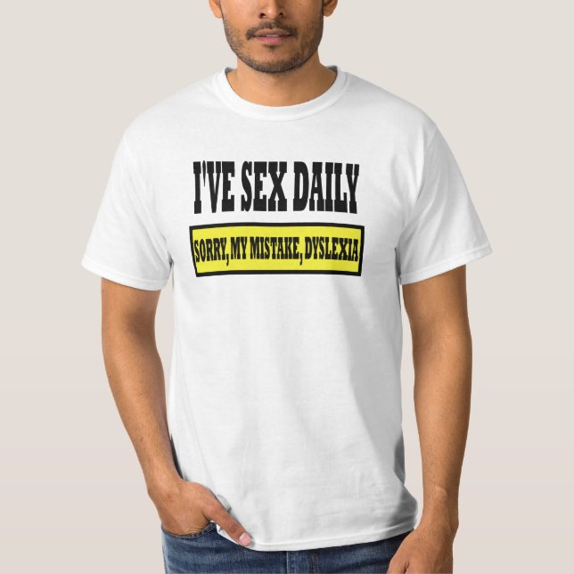 Lustige Person mit Lesestörung T-Shirt (Vorderseite)
