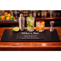 Lustige Personalisierte Barkeeper Bar Matte mit in