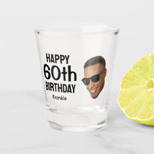 Lustige Personalisierte Gesichtsfoto Männer 60. Ge Schnapsglas