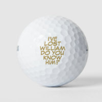 Lustige personalisierte goldene verlorene Golfbäll