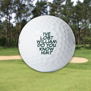 Lustige personalisierte grüne verlorene Golfbälle
