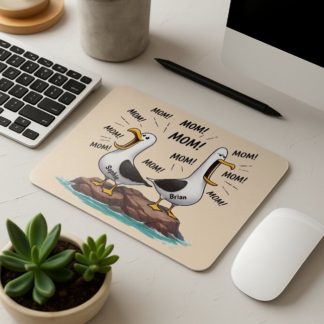 Lustige personalisierte Möwe-Mutter Mousepad (Von Creator hochgeladen)