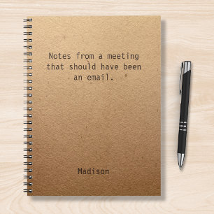 Lustige Personalisierte Notizen Büro Besprechungsn Notizbuch