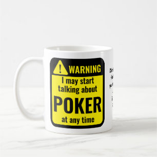 Lustige personalisierte Pokerwarnung Kaffeetasse