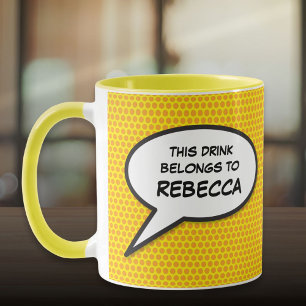Lustige personalisierte Sprechblase Tasse