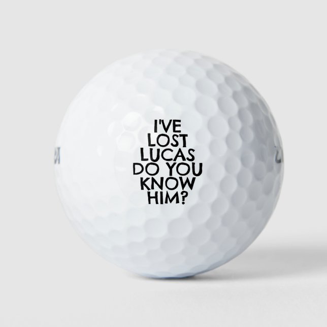 Lustige Personalisierte Verlorene  Golfball (Vorderseite)