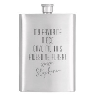 Lustige Personalisierte von Lieblingsnichte Modern Flachmann