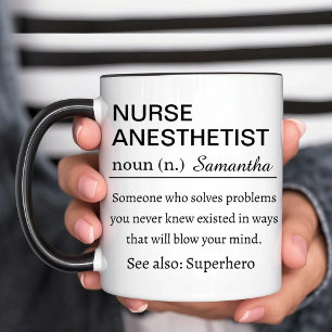 Lustige persönliche Definition eines Anästhesiepfl Tasse
