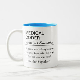 Lustige persönliche Definition eines Medizinischen Zweifarbige Tasse