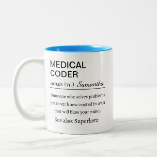 Lustige persönliche Definition eines Medizinischen Zweifarbige Tasse