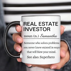 Lustige persönliche Definition für Immobilieninves Tasse