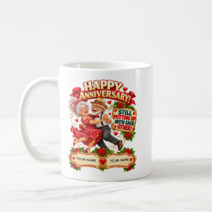 Lustige persönliche Hochzeitsjubiläumskarte für Pa Kaffeetasse