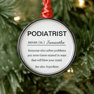Lustige persönliche Podologe-Definition Weihnachte Ornament Aus Metall