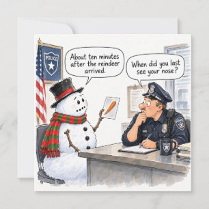 Lustige persönliche Weihnachtskarte für Polizisten