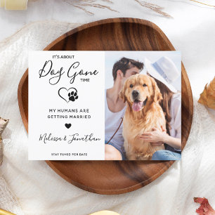 Lustige Pet-Wedding Moderne Foto-Hunde-Hochzeit Ankündigung