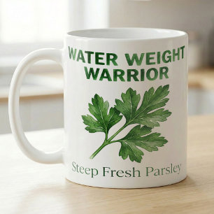 Lustige Petersilientee-Motivationskrieger-Rezept Kaffeetasse