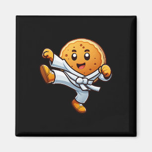 Lustige Pfannkuchen Pfanne Karate Taekwondo Kick J Magnet