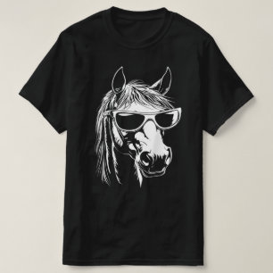 Lustige Pferde-Sonnenbrillen , Pferd mit Sonnenbr T-Shirt
