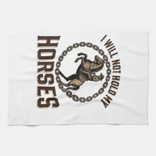 Lustige Pferdezitate Vintage Western-Reitdesign_1 Geschirrtuch