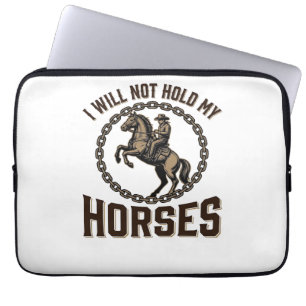 Lustige Pferdezitate Vintage Western-Reitdesign_1 Laptopschutzhülle