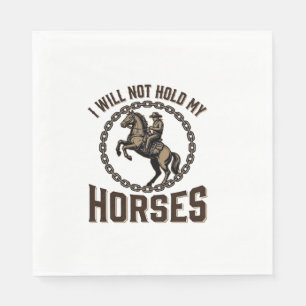 Lustige Pferdezitate Vintage Western-Reitdesign_1 Serviette