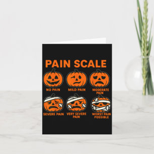 Lustige Pflegekraft Schmerzskala Halloween Medizin Karte